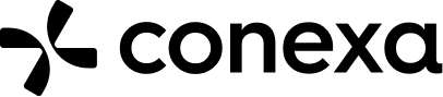 Logo da Conexa sobre fundo neutro preto
